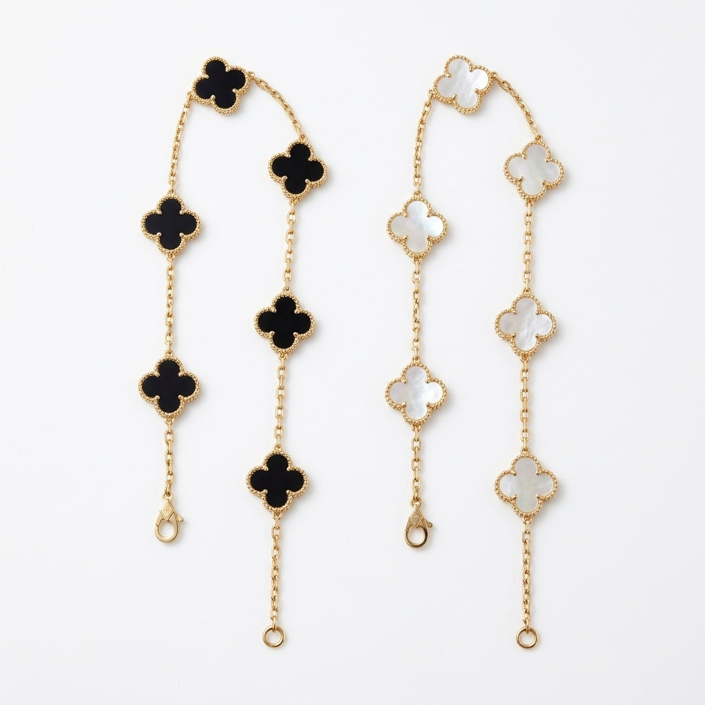 2-in-1 reversible black and white bracelet