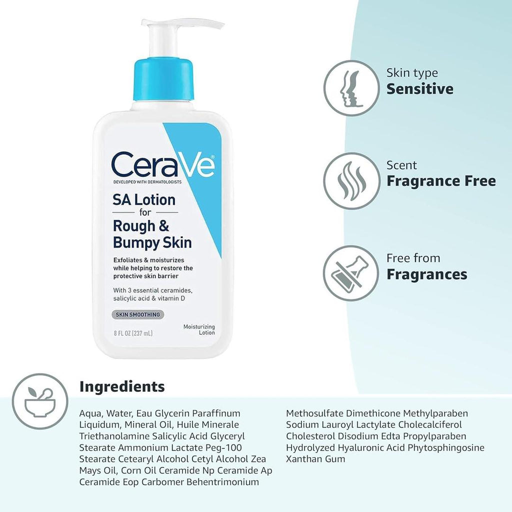 CeraVe SA Smoothing Lotion for Rough & Bumpy Skin | Hydrating Body Lotion 237ml