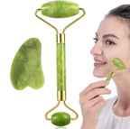 Derma Roller 0.5mm + Jade Roller & Gua Sha Combo – Facial & Scalp Beauty Tools