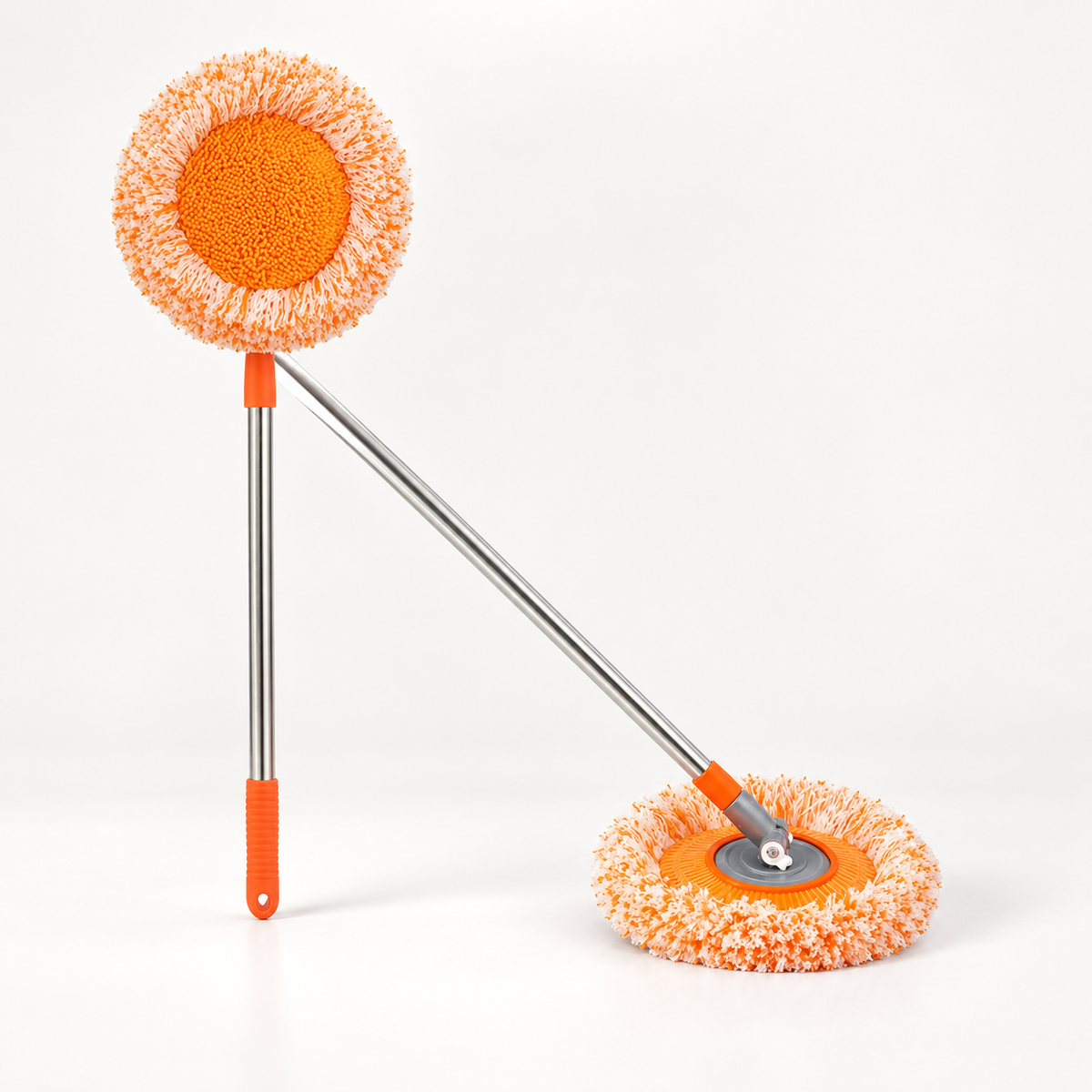 360° rotating microfiber floor mop with extendable telescopic handle for home cleaning