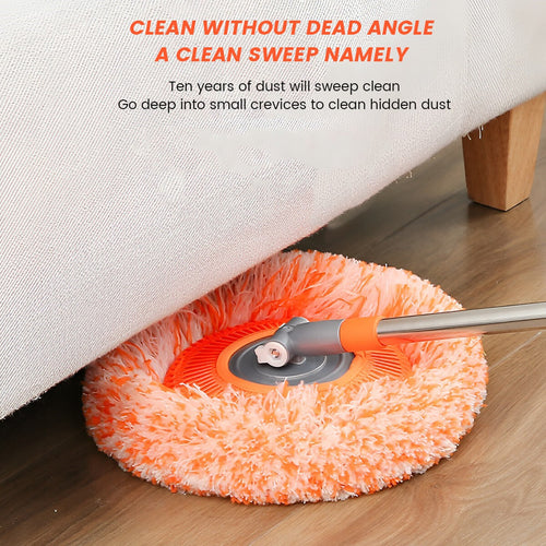 360° rotating microfiber floor mop with extendable telescopic handle for home cleaning