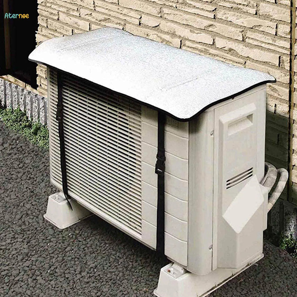 3mm Silver Reflective AC Outdoor Unit Sunshade Cover with Clip for Sun and Dust Protection