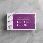 4 in 1 Derma Roller System with Interchangeable Roller Heads for Face and Body