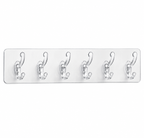 Buy 1 Get 1 Free Transparent Double Row Self Adhesive Wall Hooks Pack of 3