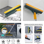 2 in 1 Floor Cleaning Brush with Squeegee and 120 Degree Rotating Head