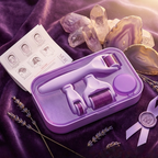 4 in 1 Derma Roller System with Interchangeable Roller Heads for Face and Body
