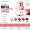 250ml USB Rechargeable Electric Food Chopper for Garlic Vegetables and Meat