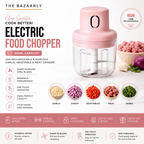 250ml USB Rechargeable Electric Food Chopper for Garlic Vegetables and Meat