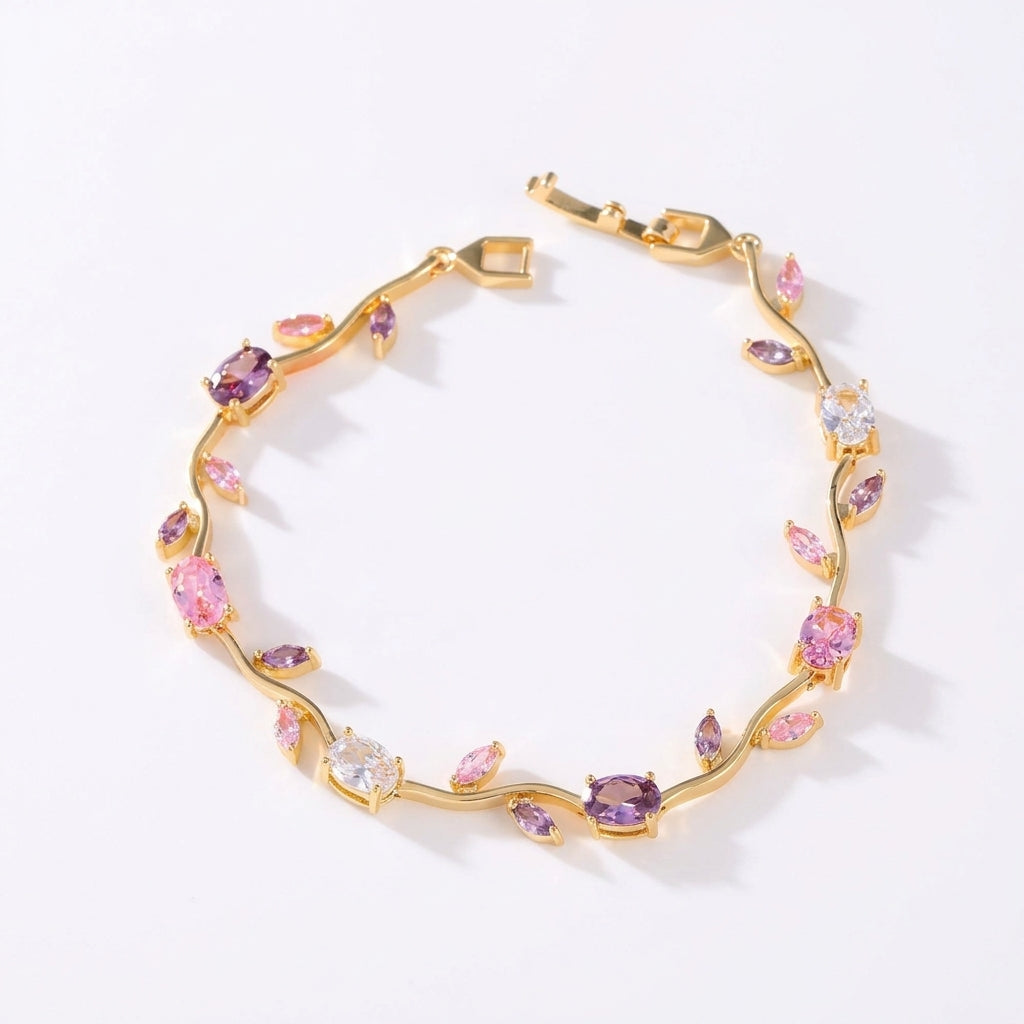 Tulip Bracelet for Women | Stainless Steel Golden Base Fashion Bracelet – 4 Colours