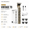 Vintage T9 Metal Body USB Rechargeable Hair and Beard Trimmer for Men
