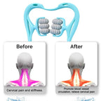 6-Wheel Pressure Point Manual Neck Massager for Neck Back and Shoulder Massage