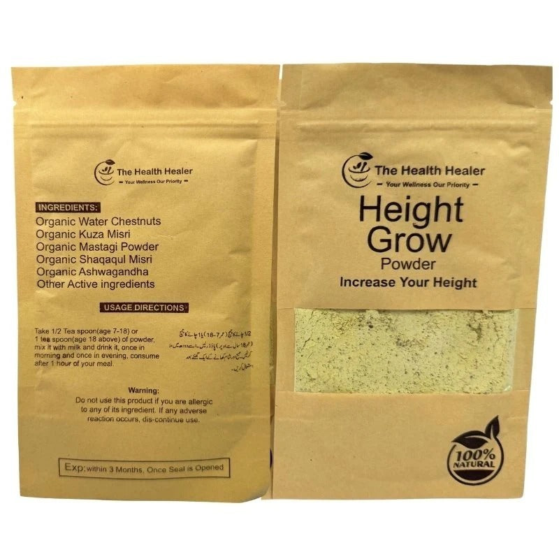 The Health Healer Height Grow Powder 100g Herbal Nutritional Supplement