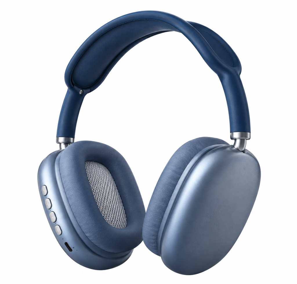 P9 Pro Max Wireless Bluetooth Headphones with Box and Cable - Random Color