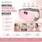 Rechargeable menstrual heating cramp relief belt with 3 heat levels and 4 massage modes