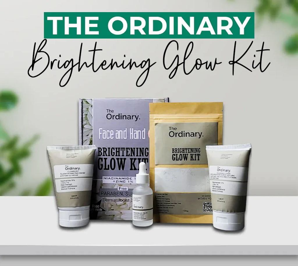 The Ordinary Glow Kit for Face & Hands | Brightening Skincare Set with Niacinamide + Zinc