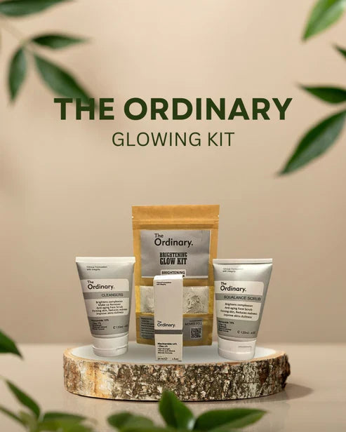 The Ordinary Glow Kit for Face & Hands | Brightening Skincare Set with Niacinamide + Zinc