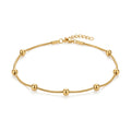 Ball golden anklet bracelet for women