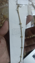 Delicate golden ball anklet for women