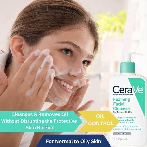 CeraVe foaming face cleanser with ceramides and niacinamide