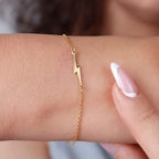 Golden alloy fashion bracelet for women