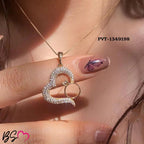 Golden heart locket jewelry for women