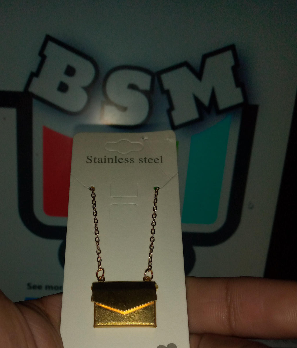 Love Letter Envelope Pendant for Girls | Elegant Golden Pendant Necklace