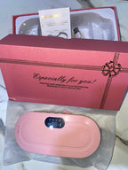 Rechargeable menstrual heating cramp relief belt with 3 heat levels and 4 massage modes