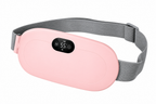 Rechargeable menstrual heating cramp relief belt with 3 heat levels and 4 massage modes