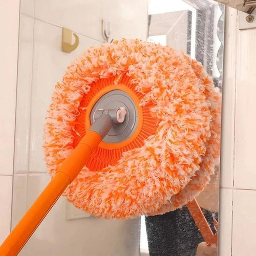 360° rotating microfiber floor mop with extendable telescopic handle for home cleaning