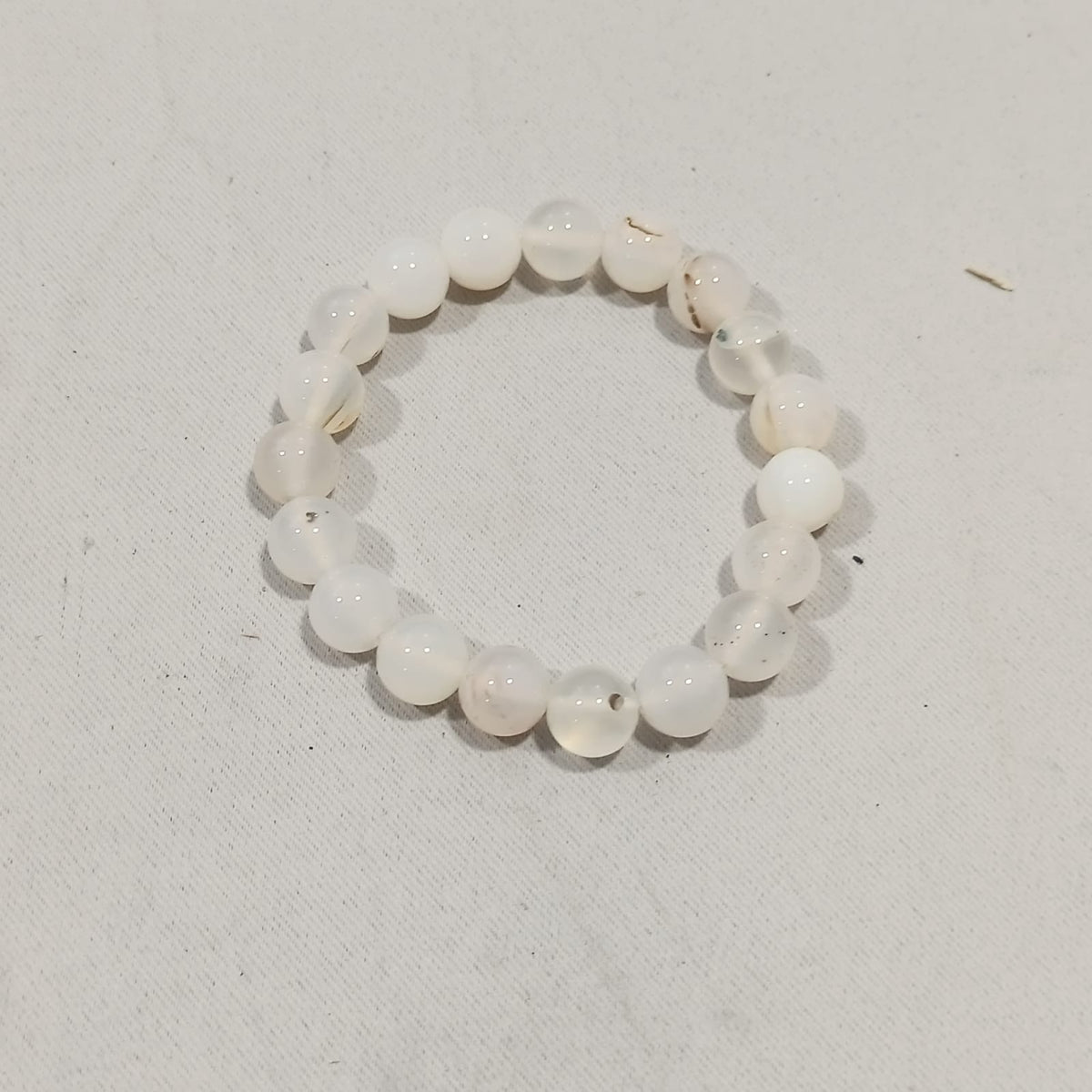 Natural Aqeeq stone bracelet with smooth polished beads