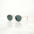 Solstice Gold Round Sunglasses
