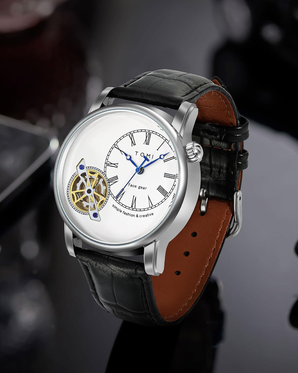 Men's Analog Leather Watch | Dual Strap Quartz Wrist Watch – T-103