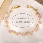 Tulip Bracelet for Women | Stainless Steel Golden Base Fashion Bracelet – 4 Colours