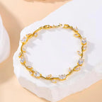 Tulip Bracelet for Women | Stainless Steel Golden Base Fashion Bracelet – 4 Colours