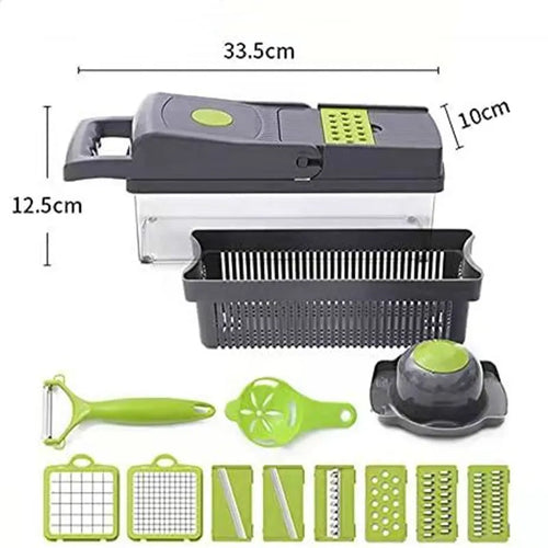 Multifunctional vegetable cutter for kitchen food preparation
