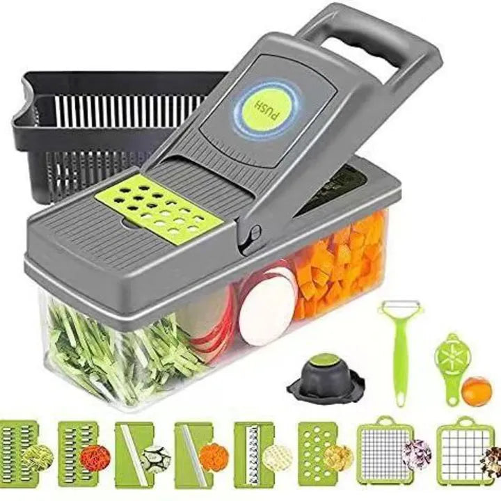 16-in-1 kitchen vegetable chopper and slicer